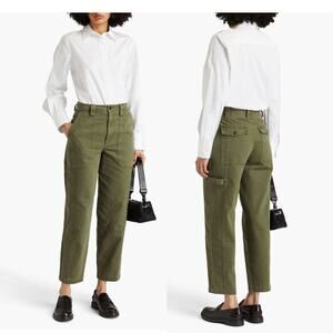 Alex Mill Phoebe High Rise Carpenter Utility Tapered Jeans 29  Army Green